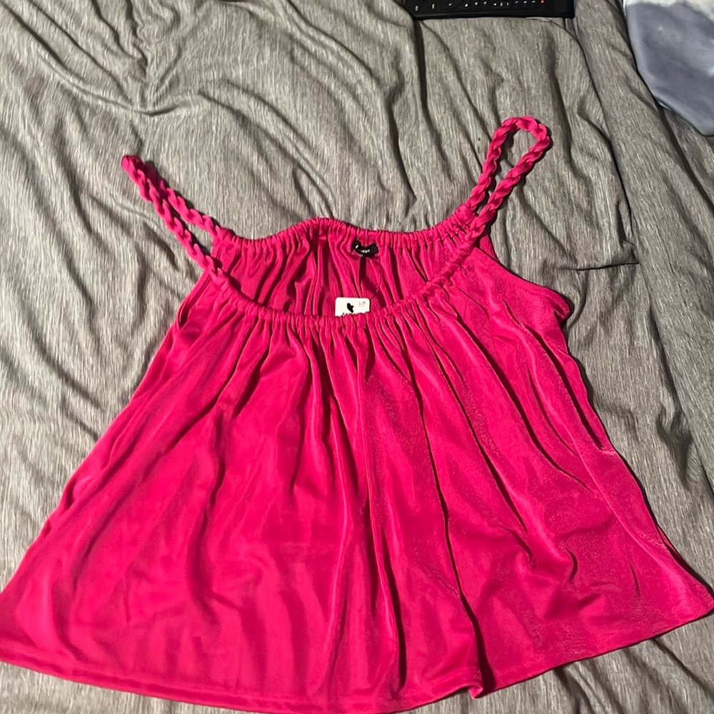 NWT Express fuschia loose crop tank size S